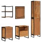 vidaXL Conjunto de muebles baño 5 pzas madera maciza acacia y hierro vidaXL Conjunto de muebles baño 5 pzas madera maciza acacia y hierro