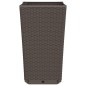 vidaXL Jardineras 4 unidades PP marrón 32,5x32,5x57 cm vidaXL Jardineras 4 unidades PP marrón 32,5x32,5x57 cm