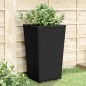 vidaXL Jardineras 2 unidades PP negro 32,5x32,5x57 cm vidaXL Jardineras 2 unidades PP negro 32,5x32,5x57 cm