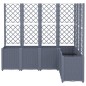 vidaXL Jardinera con enrejado PP gris 160x120x140 cm vidaXL Jardinera con enrejado PP gris 160x120x140 cm