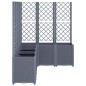 vidaXL Jardinera con enrejado PP gris 160x120x140 cm vidaXL Jardinera con enrejado PP gris 160x120x140 cm