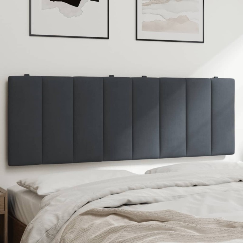 vidaXL Cabecero de cama acolchado terciopelo gris oscuro 120 cm vidaXL Cabecero de cama acolchado terciopelo gris oscuro 120 cm
