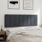 vidaXL Cabecero de cama acolchado terciopelo gris oscuro 120 cm vidaXL Cabecero de cama acolchado terciopelo gris oscuro 120 cm