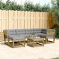 vidaXL Juego de sofás jardín 6 pzas con cojines madera pino impregnada vidaXL Juego de sofás jardín 6 pzas con cojines madera pino impregnada