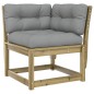 vidaXL Juego de sofás jardín 6 pzas con cojines madera pino impregnada vidaXL Juego de sofás jardín 6 pzas con cojines madera pino impregnada