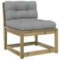 vidaXL Juego de sofás jardín 6 pzas con cojines madera pino impregnada vidaXL Juego de sofás jardín 6 pzas con cojines madera pino impregnada
