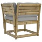 vidaXL Juego de sofás jardín 6 pzas con cojines madera pino impregnada vidaXL Juego de sofás jardín 6 pzas con cojines madera pino impregnada