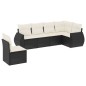 vidaXL Set de sofás de jardín 6 piezas y cojines ratán sintético negro vidaXL Set de sofás de jardín 6 piezas y cojines ratán sintético negro