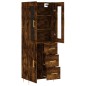 vidaXL Aparador alto madera contrachapada roble ahumado 69,5x34x180 cm vidaXL Aparador alto madera contrachapada roble ahumado 69,5x34x180 cm