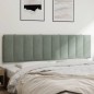 vidaXL Cabecero de cama acolchado terciopelo gris claro 180 cm vidaXL Cabecero de cama acolchado terciopelo gris claro 180 cm