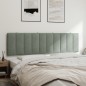 vidaXL Cabecero de cama acolchado terciopelo gris claro 180 cm vidaXL Cabecero de cama acolchado terciopelo gris claro 180 cm