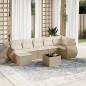 vidaXL Juego de sofás de jardín con cojines beige 8 pzas ratán PE vidaXL Juego de sofás de jardín con cojines beige 8 pzas ratán PE