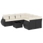 vidaXL Set de sofás de jardín 8 piezas y cojines ratán sintético negro vidaXL Set de sofás de jardín 8 piezas y cojines ratán sintético negro