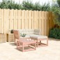 vidaXL Set de sofás de jardín 3 pzas con cojines madera maciza Douglas vidaXL Set de sofás de jardín 3 pzas con cojines madera maciza Douglas