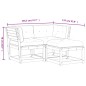 vidaXL Set de sofás de jardín 3 pzas con cojines madera maciza Douglas vidaXL Set de sofás de jardín 3 pzas con cojines madera maciza Douglas