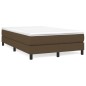 vidaXL Cama box spring con colchón tela marrón oscuro 120x200 cm vidaXL Cama box spring con colchón tela marrón oscuro 120x200 cm