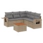 vidaXL Juego de sofás jardín con cojines 6 pzas ratán sintético beige vidaXL Juego de sofás jardín con cojines 6 pzas ratán sintético beige