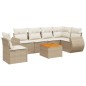 vidaXL Set sofás de jardín 7 piezas y cojines ratán sintético beige vidaXL Set sofás de jardín 7 piezas y cojines ratán sintético beige
