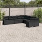 vidaXL Set de sofás de jardín 10 pzas cojines ratán sintético negro vidaXL Set de sofás de jardín 10 pzas cojines ratán sintético negro