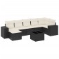 vidaXL Set de sofás de jardín 8 piezas y cojines ratán sintético negro vidaXL Set de sofás de jardín 8 piezas y cojines ratán sintético negro