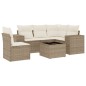 vidaXL Juego de sofás jardín con cojines 6 pzas ratán sintético beige vidaXL Juego de sofás jardín con cojines 6 pzas ratán sintético beige