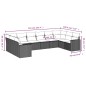 vidaXL Set de sofás de jardín 10 pzas con cojines ratán sintético gris vidaXL Set de sofás de jardín 10 pzas con cojines ratán sintético gris