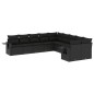 vidaXL Set de sofás de jardín 10 pzas cojines ratán sintético negro vidaXL Set de sofás de jardín 10 pzas cojines ratán sintético negro