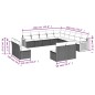 vidaXL Set de sofás de jardín y cojines 13 pzas ratán sintético negro vidaXL Set de sofás de jardín y cojines 13 pzas ratán sintético negro