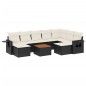 vidaXL Set de sofás de jardín 10 pzas cojines ratán sintético negro vidaXL Set de sofás de jardín 10 pzas cojines ratán sintético negro