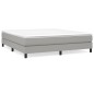 vidaXL Cama box spring con colchón tela gris claro 180x200 cm
