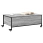 vidaXL Mesa de centro con ruedas madera ingeniería gris 91x55x34 cm vidaXL Mesa de centro con ruedas madera ingeniería gris 91x55x34 cm