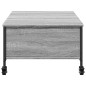 vidaXL Mesa de centro con ruedas madera ingeniería gris 91x55x34 cm vidaXL Mesa de centro con ruedas madera ingeniería gris 91x55x34 cm