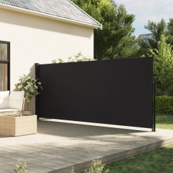 vidaXL Toldo lateral retráctil de jardín negro 180x300 cm