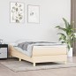 vidaXL Cama box spring con colchón tela color crema 100x200 cm vidaXL Cama box spring con colchón tela color crema 100x200 cm