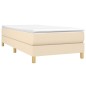 vidaXL Cama box spring con colchón tela color crema 100x200 cm vidaXL Cama box spring con colchón tela color crema 100x200 cm