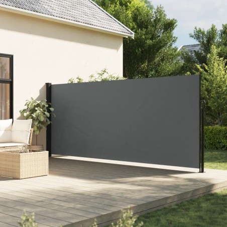 vidaXL Toldo lateral retráctil gris antracita 160x500 cm