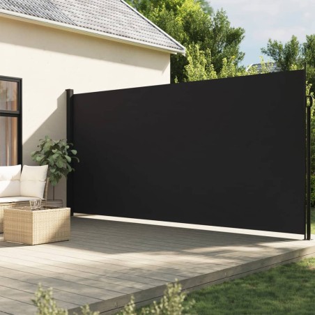vidaXL Toldo lateral retráctil negro 220x500 cm