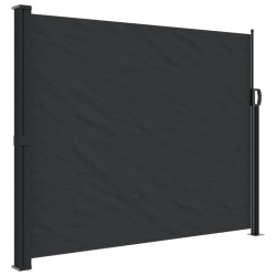 vidaXL Toldo lateral retráctil negro 160x600 cm