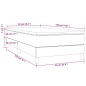 vidaXL Cama box spring con colchón tela color crema 90x190 cm