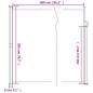 vidaXL Toldo lateral retráctil crema 200x600 cm vidaXL Toldo lateral retráctil crema 200x600 cm