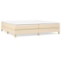 vidaXL Cama box spring con colchón tela color crema 200x200 cm vidaXL Cama box spring con colchón tela color crema 200x200 cm