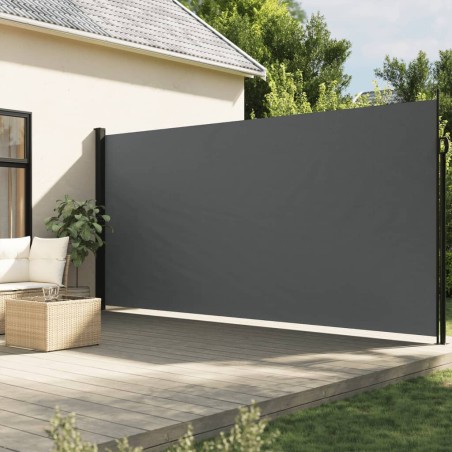 vidaXL Toldo lateral retráctil gris antracita 220x600 cm