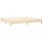 vidaXL Cama box spring con colchón tela color crema 200x200 cm vidaXL Cama box spring con colchón tela color crema 200x200 cm