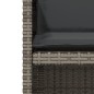 vidaXL Sillas y mesita de jardín con cojines 3 piezas ratán PE gris vidaXL Sillas y mesita de jardín con cojines 3 piezas ratán PE gris