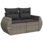 vidaXL Juego de sofás jardín con cojines 5 pzas ratán sintético gris vidaXL Juego de sofás jardín con cojines 5 pzas ratán sintético gris