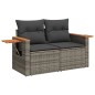 vidaXL Set de sofás de jardín 8 pzas y cojines ratán sintético gris vidaXL Set de sofás de jardín 8 pzas y cojines ratán sintético gris