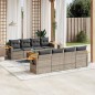 vidaXL Set de muebles de jardín 9 pzas y cojines ratán sintético gris vidaXL Set de muebles de jardín 9 pzas y cojines ratán sintético gris