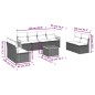 vidaXL Set de sofás de jardín 8 piezas y cojines ratán sintético negro vidaXL Set de sofás de jardín 8 piezas y cojines ratán sintético negro