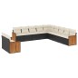 vidaXL Set de sofás de jardín 11 pzas y cojines ratán sintético negro vidaXL Set de sofás de jardín 11 pzas y cojines ratán sintético negro
