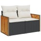 vidaXL Set de sofás de jardín 11 pzas y cojines ratán sintético negro vidaXL Set de sofás de jardín 11 pzas y cojines ratán sintético negro